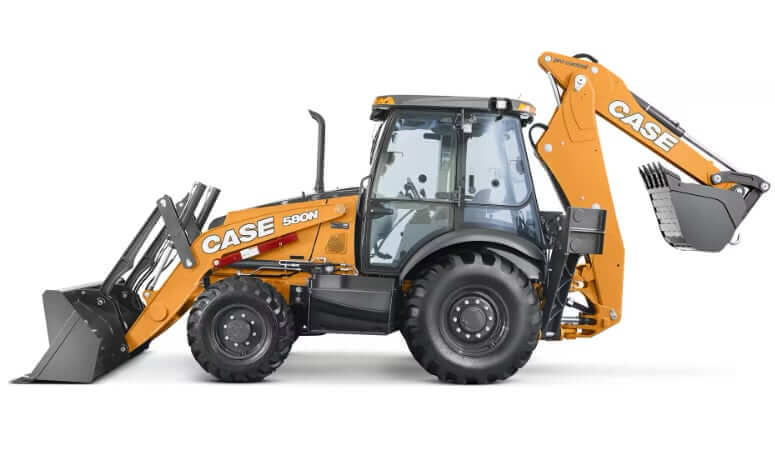 Case 580N Backhoe Loader Dimensions