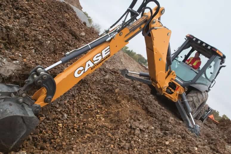 Case 580N Backhoe Loader Working Range