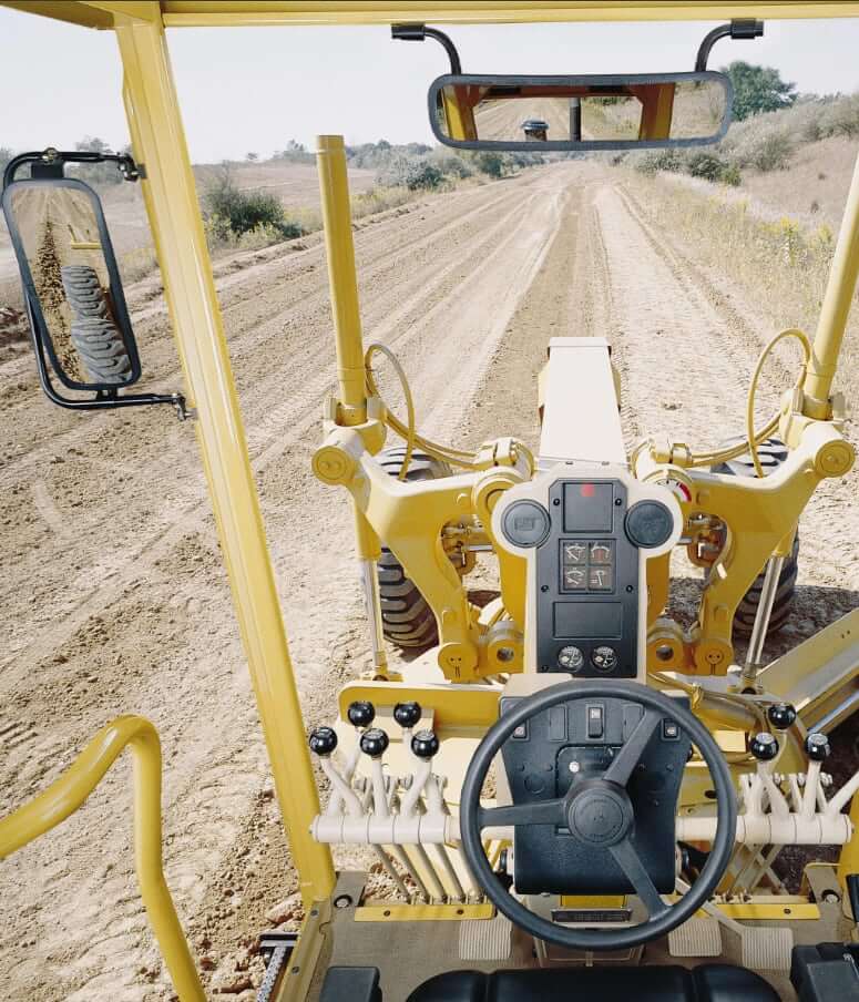 CAT 120H Motor Grader Cab and Dash