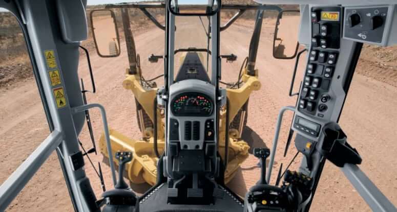 CAT 140M2 Grader Cab Interior