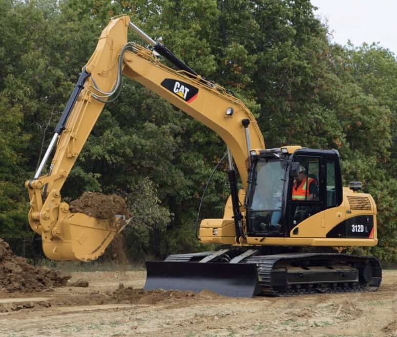 CAT 312D L Excavator Working Range