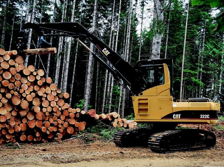 CAT 322C LL Log Loader Specs and Dimensions