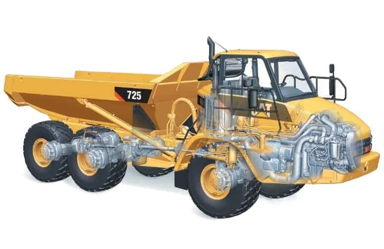 CAT 725 Dump Truck Transmission Specs