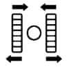 Excavator Dash Symbol Track Width Increase or Reduce