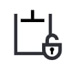 Dashboard Hydraulic Lock Device Symbol