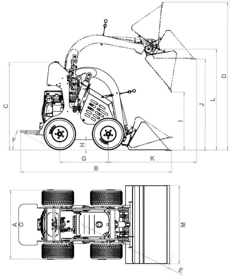 Dingo K9-2 Mini Digger Dimensions