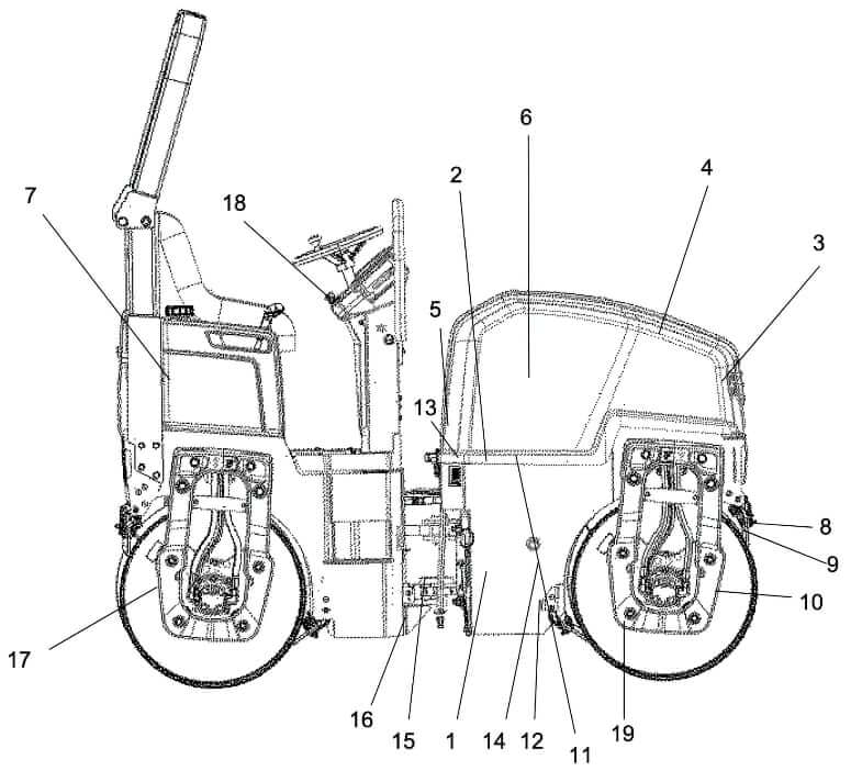 Dynapac CC1200 VI Tandem Roller Service Points