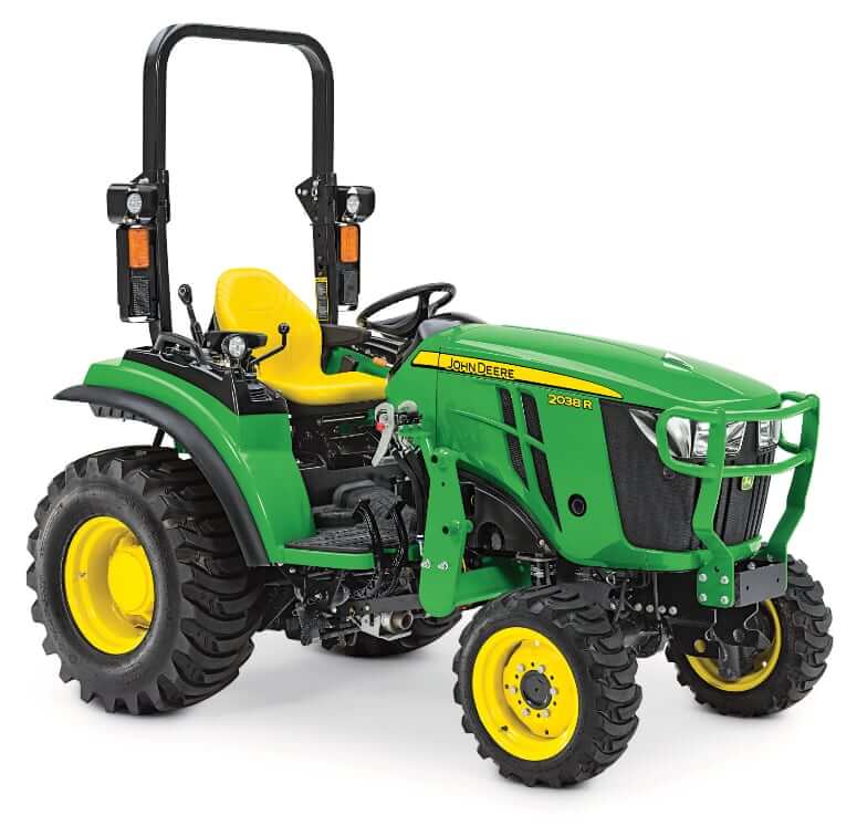 John Deere 2038R Tractor Dimensions and Weight