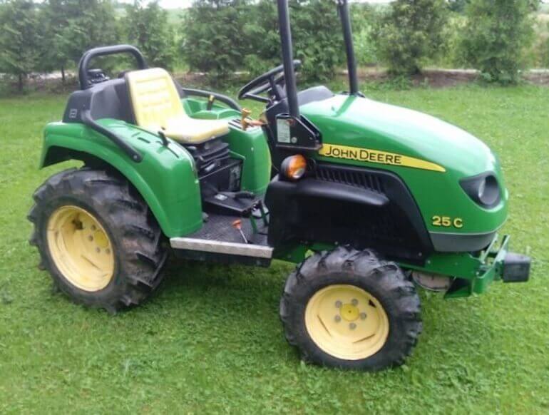 John Deere 25C Milenio Tractor Dimensions