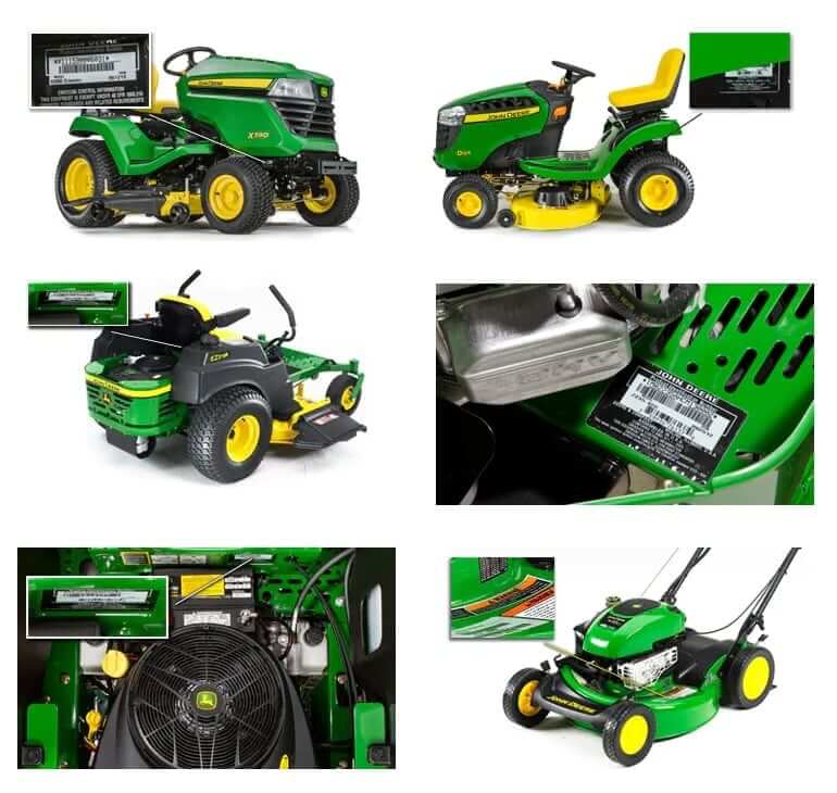 John Deere Lawn and Garden Equipment PIN Locations