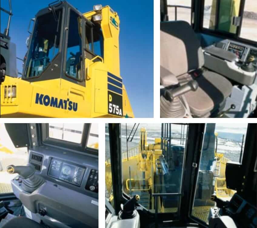 Komatsu D575A-3 Dozer Cab Interior