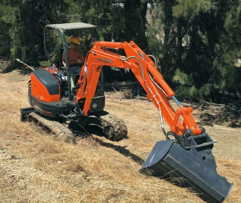 Kubota KX91-3 Mini Excavator Working Range