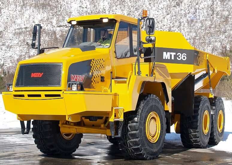 Moxy MT36 Articulated Dump Truck Specs and Dimensions