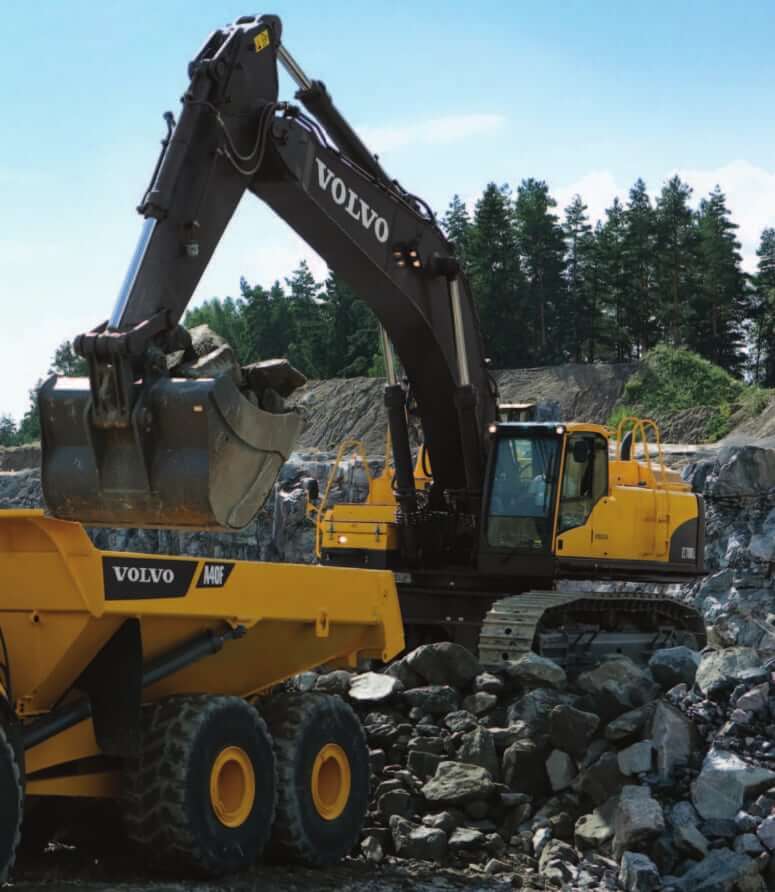 Volvo EC700CL Excavator Working Range